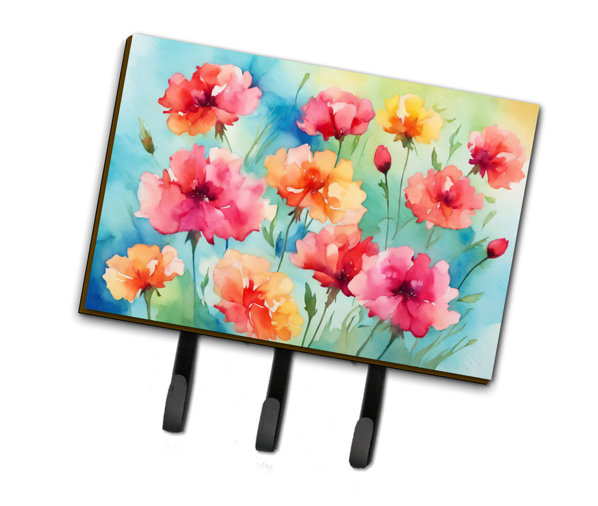 Buy this Carnations in Watercolor Leash or Key Holder