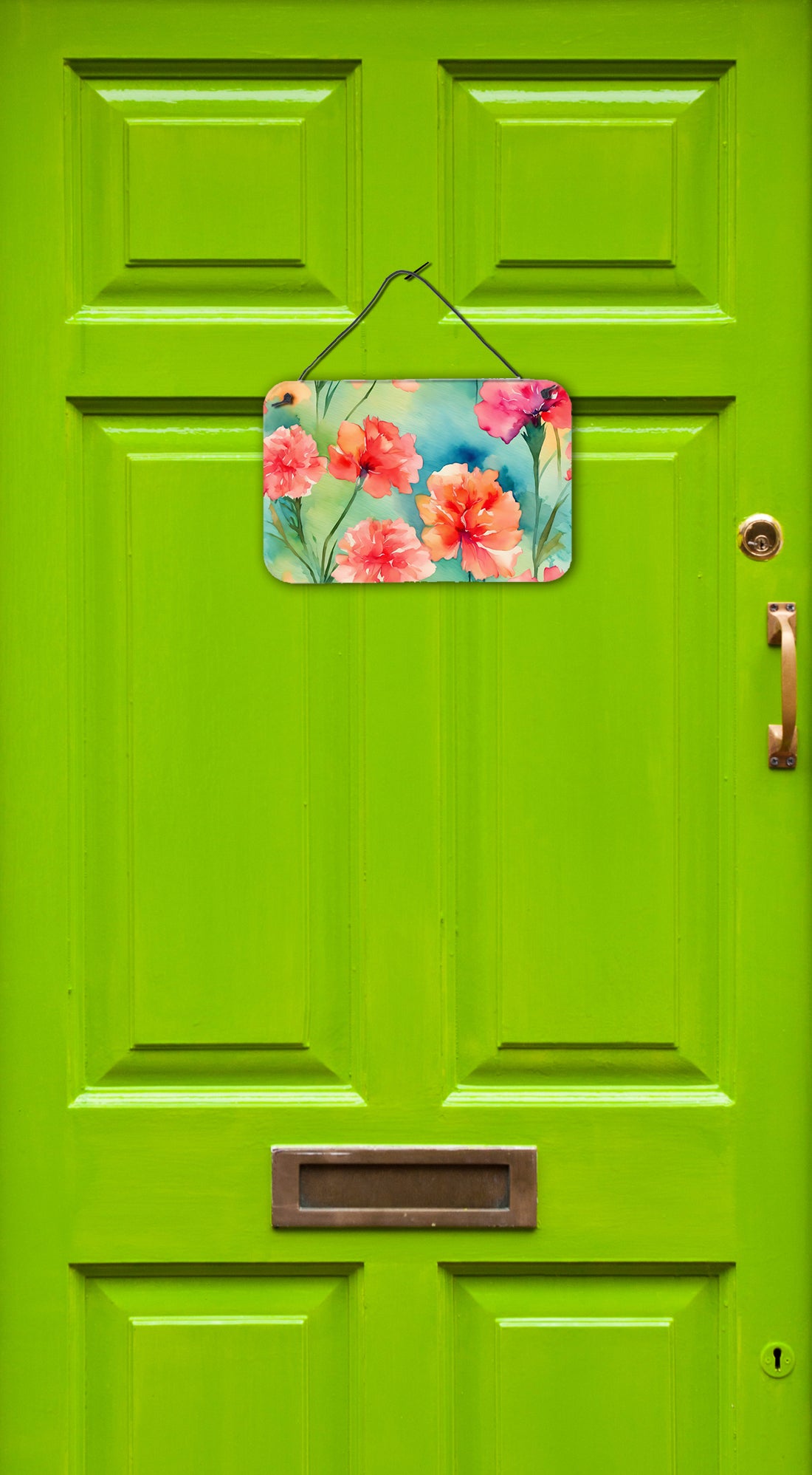 Carnations in Watercolor Wall or Door Hanging Prints