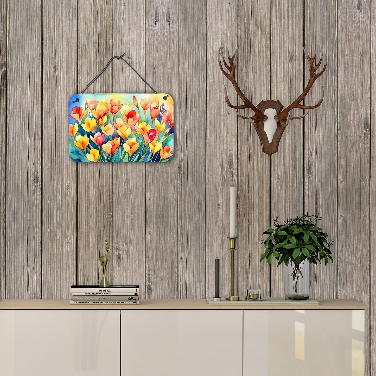 Freesias in Watercolor Wall or Door Hanging Prints