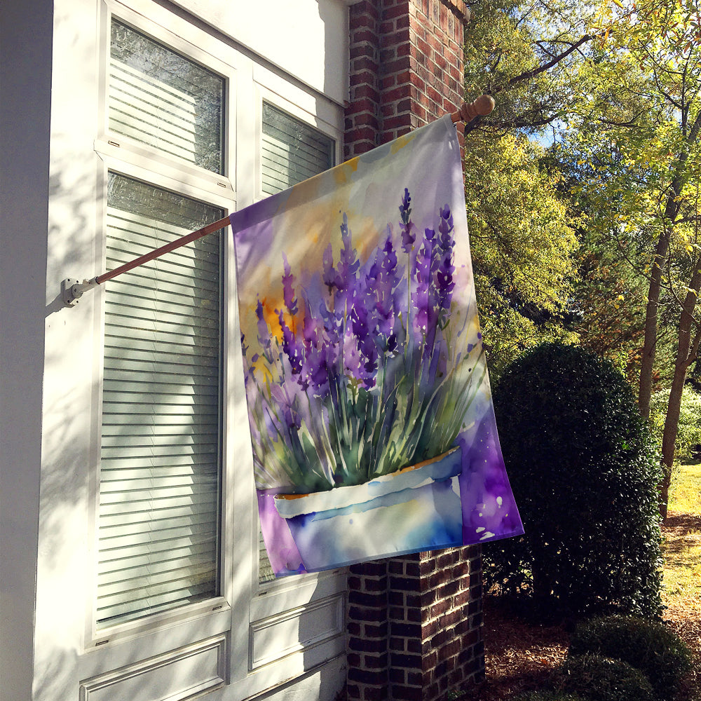 Lavender in Watercolor House Flag