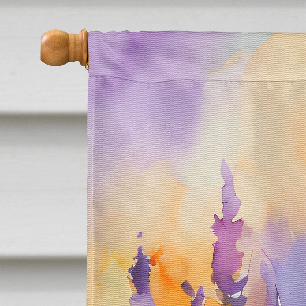 Lavender in Watercolor House Flag