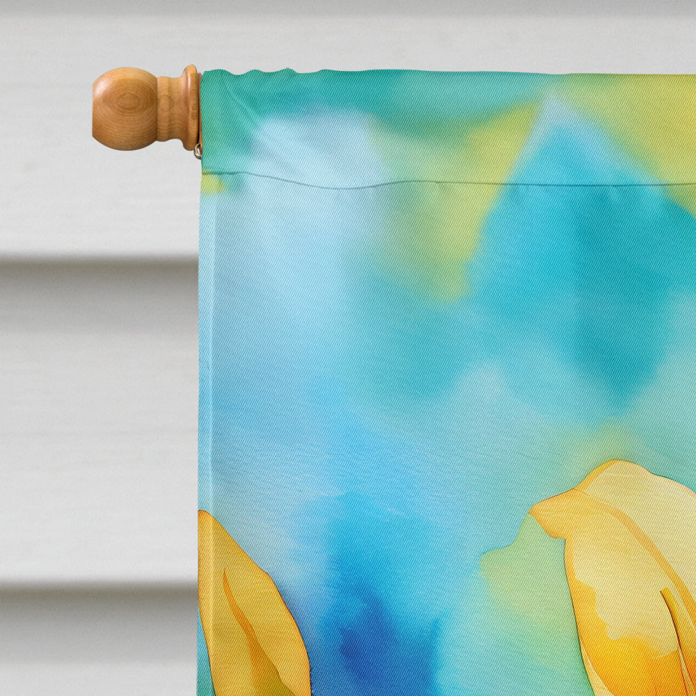 Lilies in Watercolor House Flag