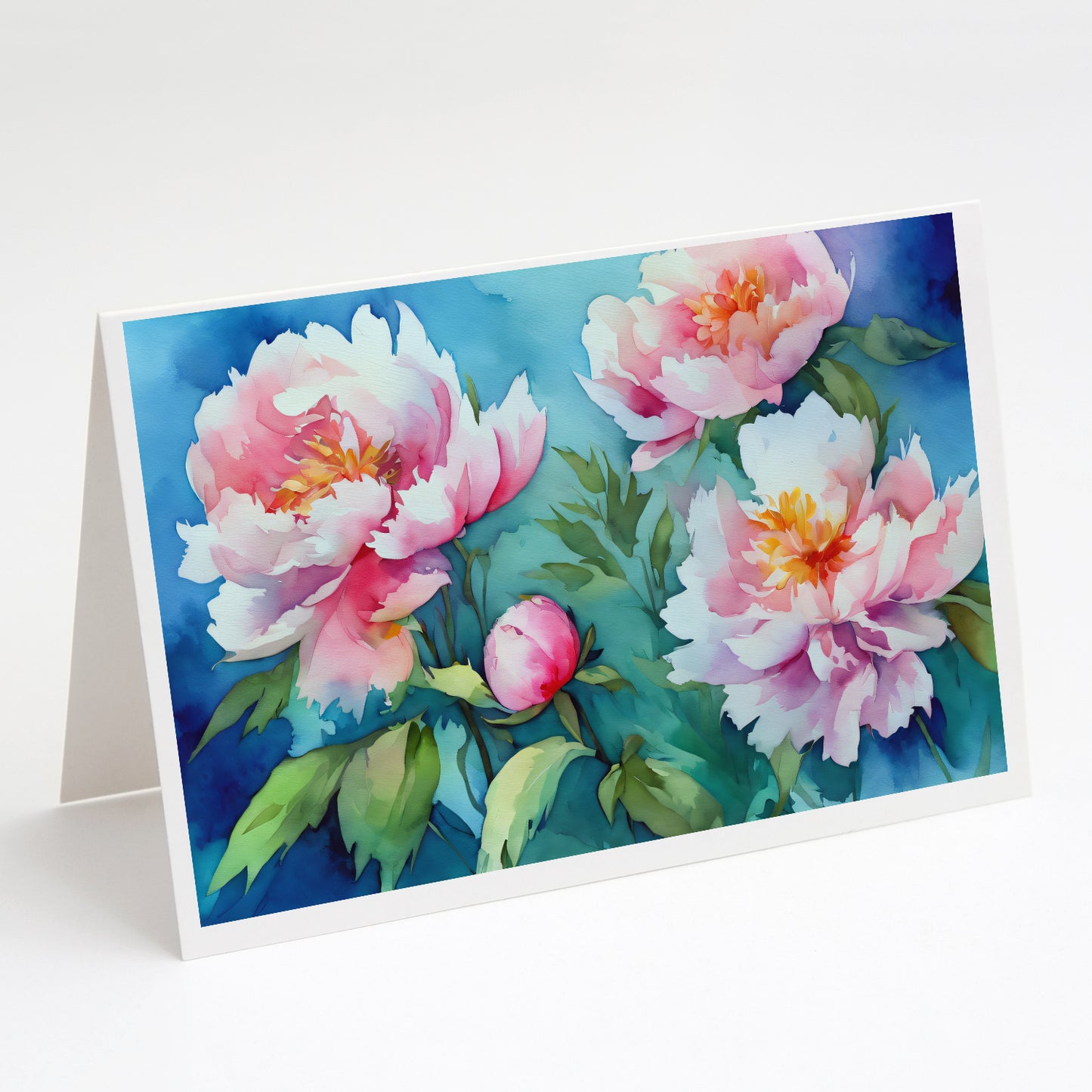 Buy this Peonies in Watercolor Greeting Cards Pack of 8