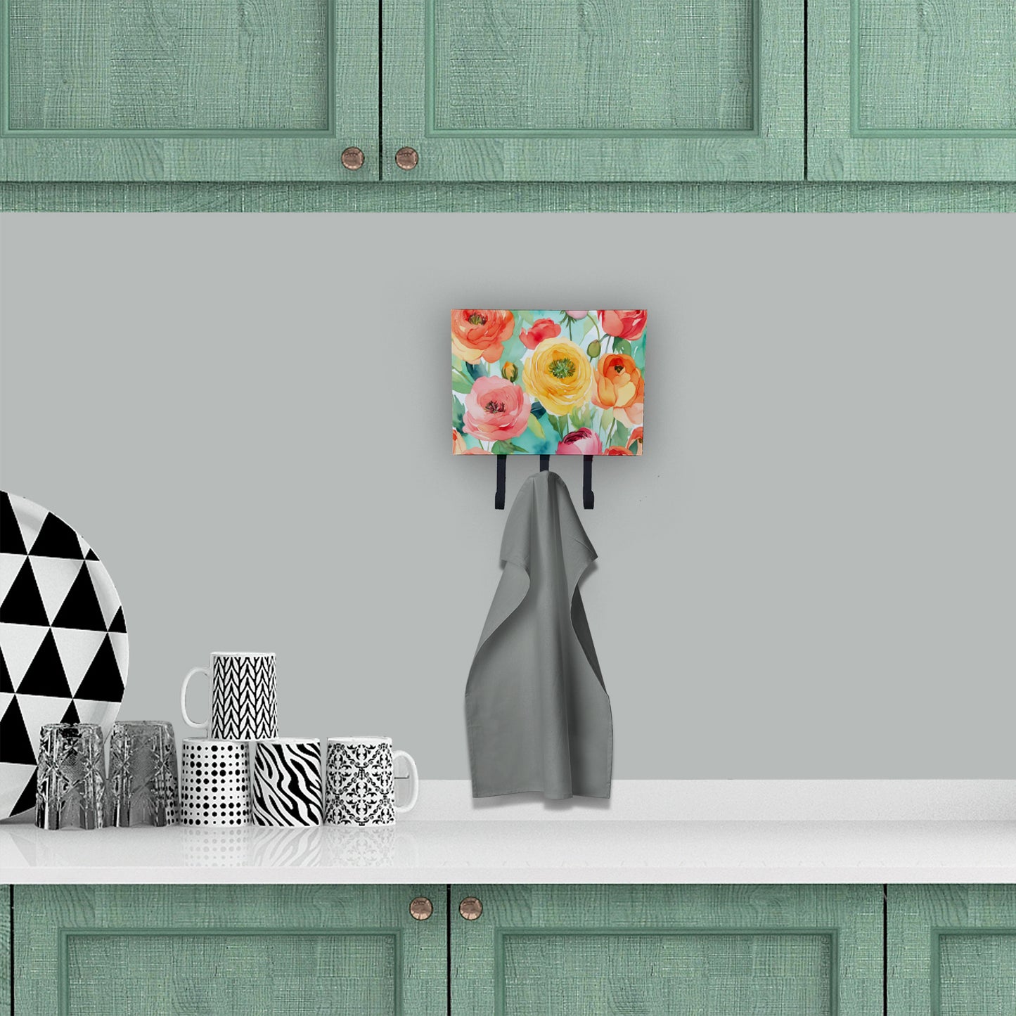 Ranunculus in Watercolor Leash or Key Holder
