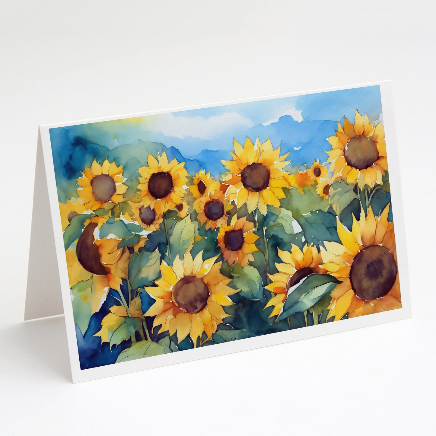 Buy this Sunflowers in Watercolor Greeting Cards Pack of 8