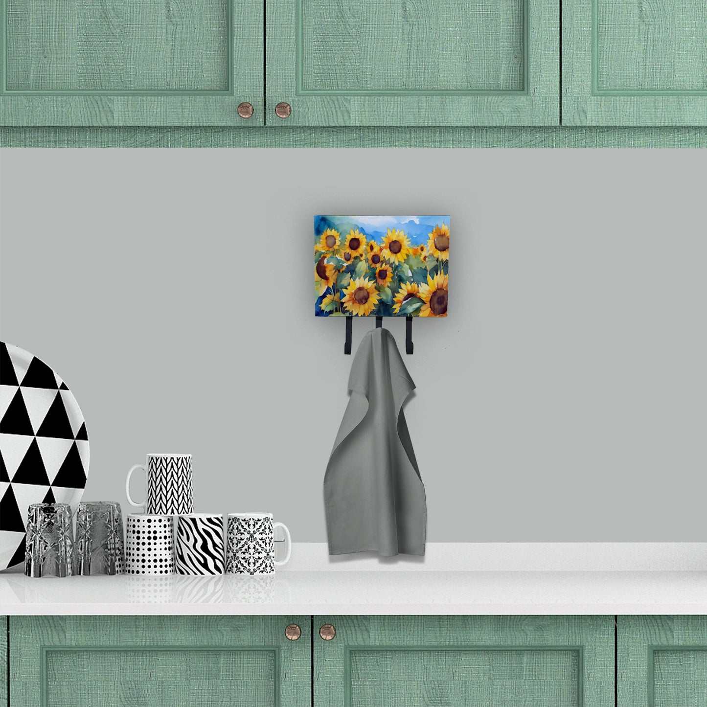 Sunflowers in Watercolor Leash or Key Holder