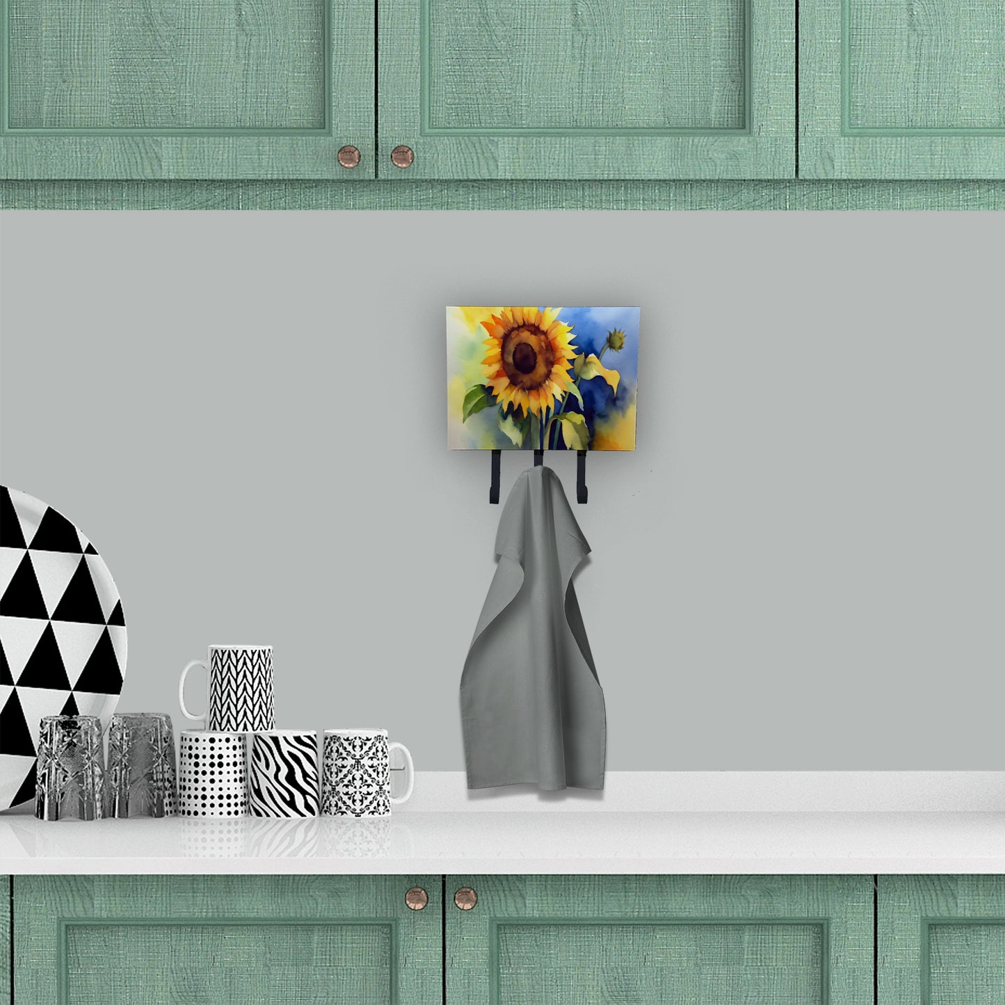 Sunflowers in Watercolor Leash or Key Holder