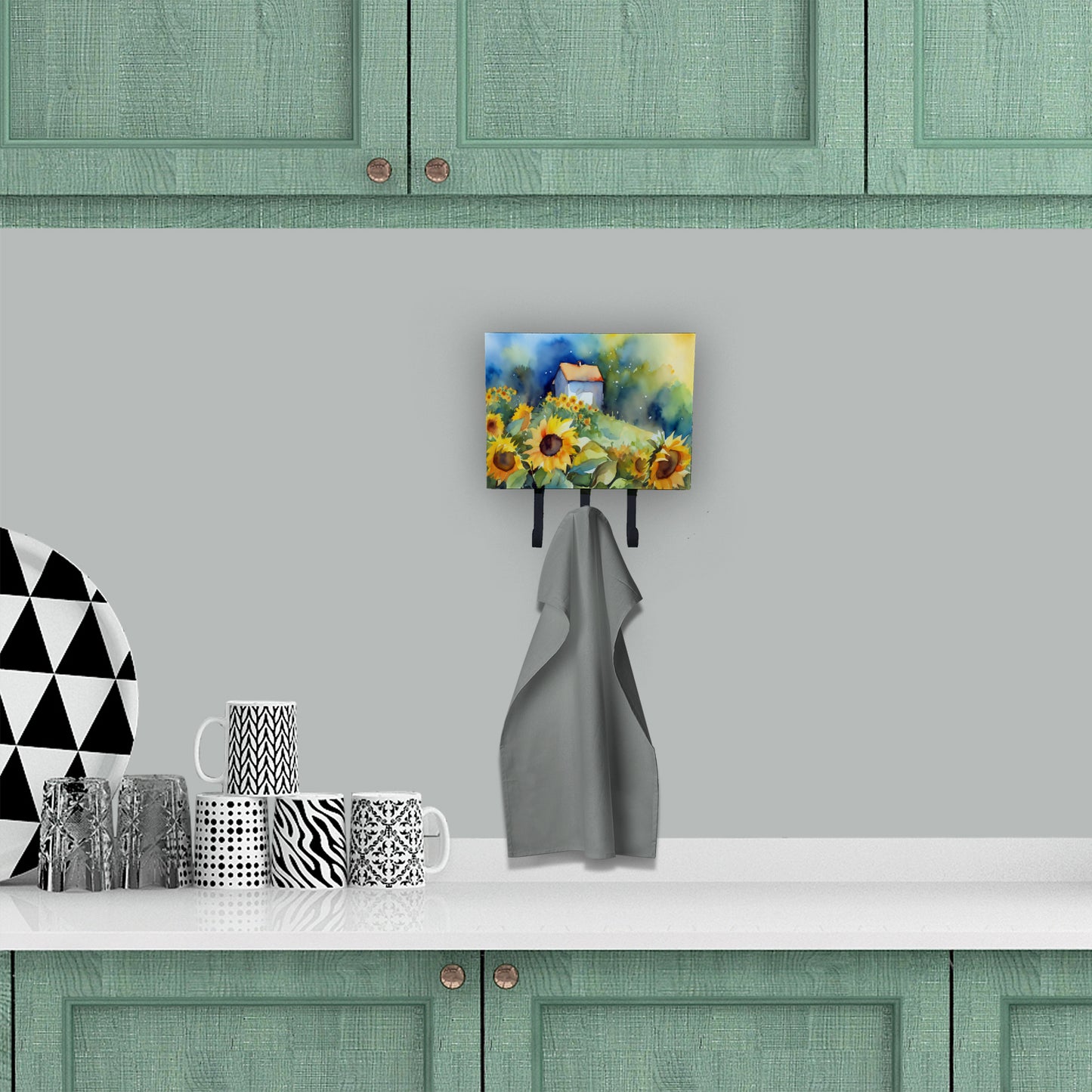 Sunflowers in Watercolor Leash or Key Holder