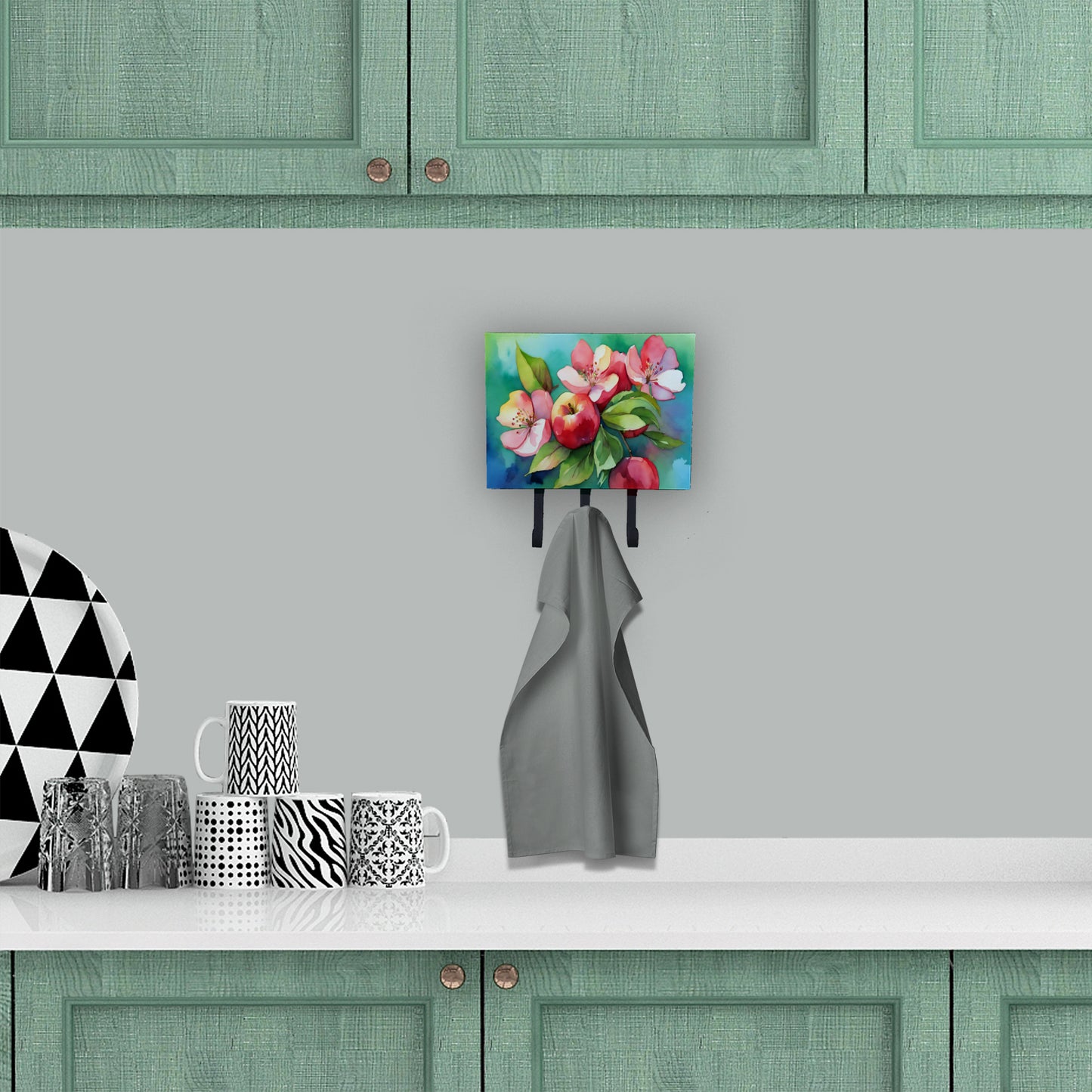 Arkansas Apple Blossom in Watercolor Leash or Key Holder