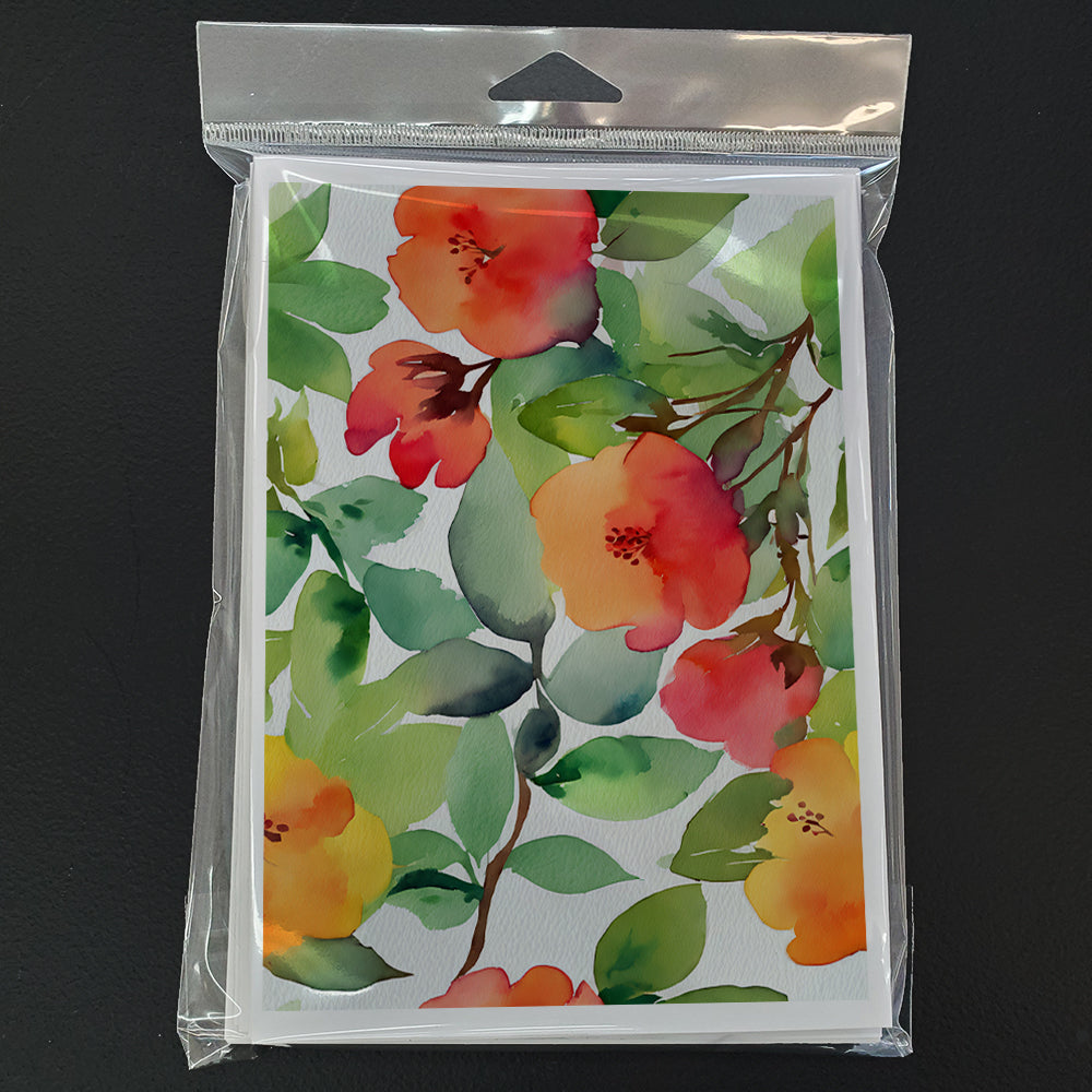 Connecticut Mountain Laurels in Watercolor Greeting Cards Pack of 8