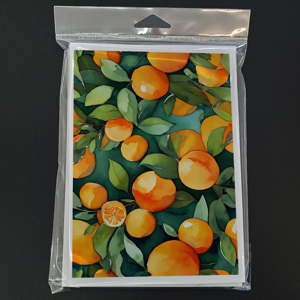 Florida Orange Blossom in Watercolor Greeting Cards Pack of 8