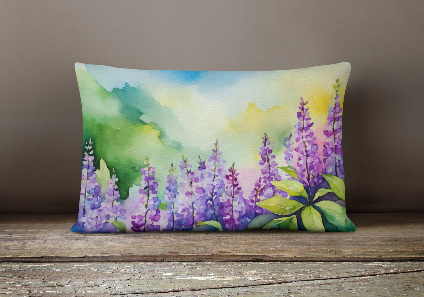 Idaho Syringa in Watercolor Throw Pillow