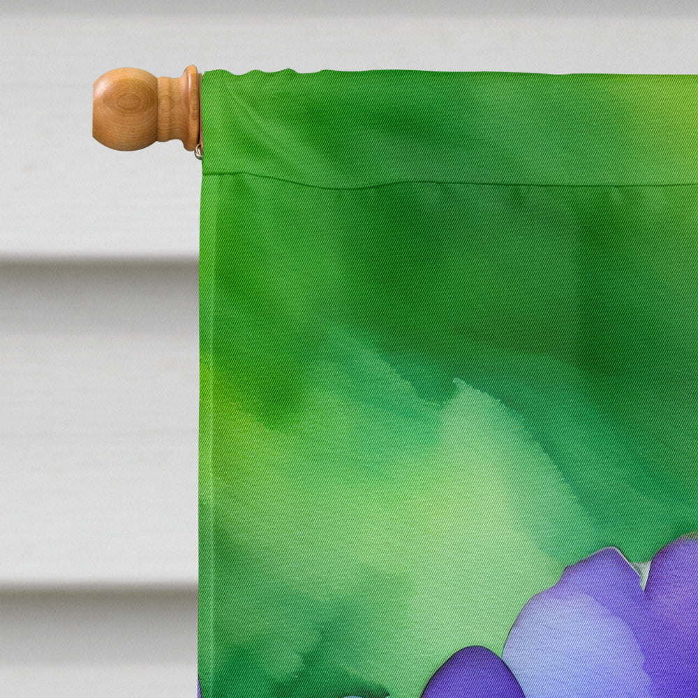 Illinois Violet in Watercolor House Flag