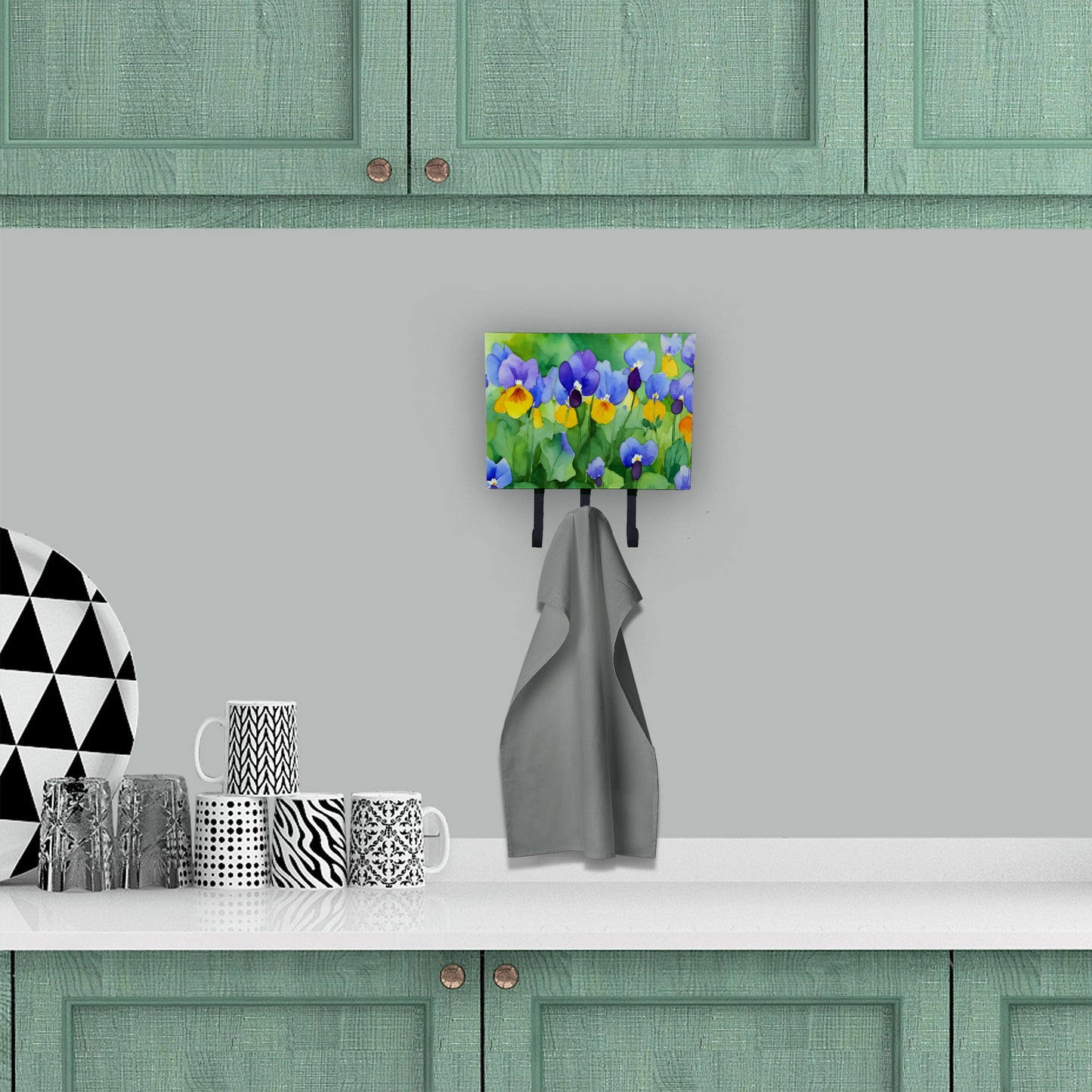 Illinois Violet in Watercolor Leash or Key Holder