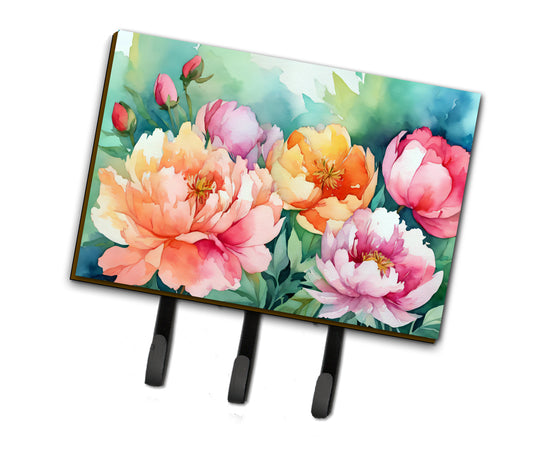 Buy this Indiana Peonies in Watercolor Leash or Key Holder
