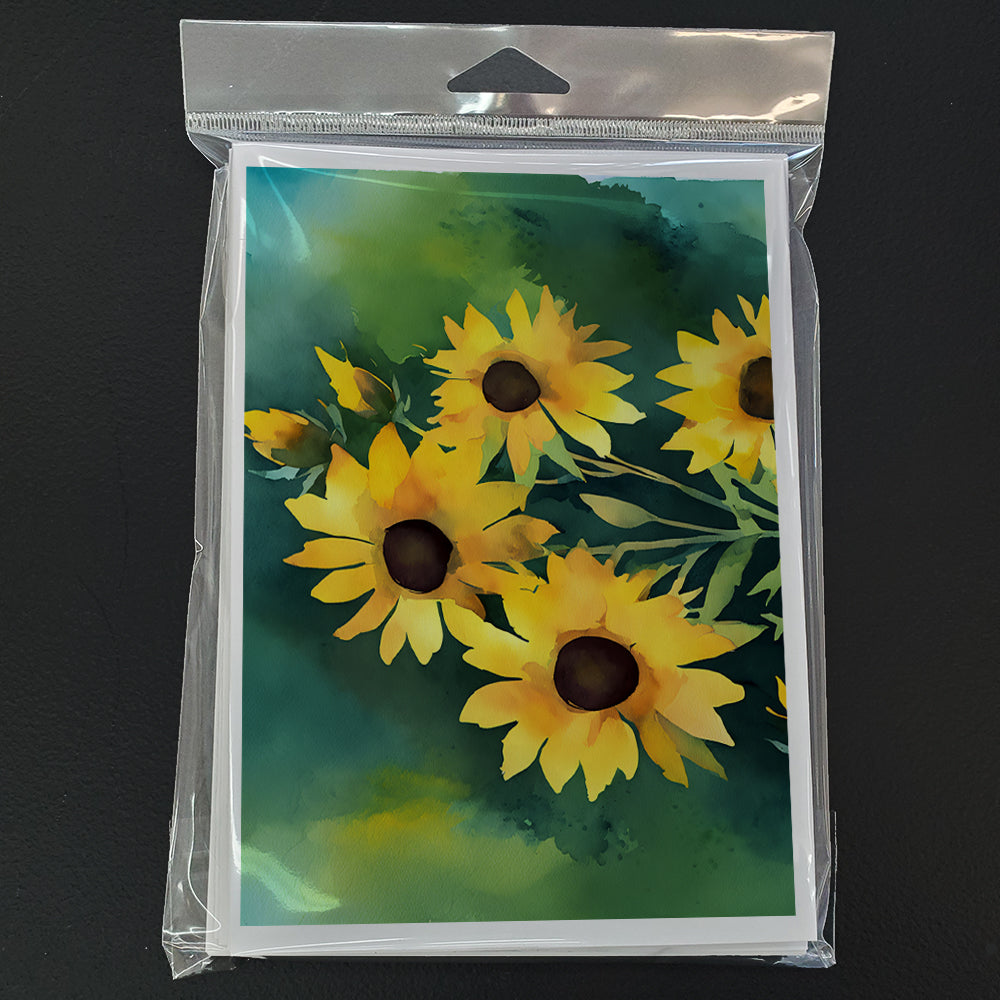 Kentucky Goldenrod in Watercolor Greeting Cards Pack of 8