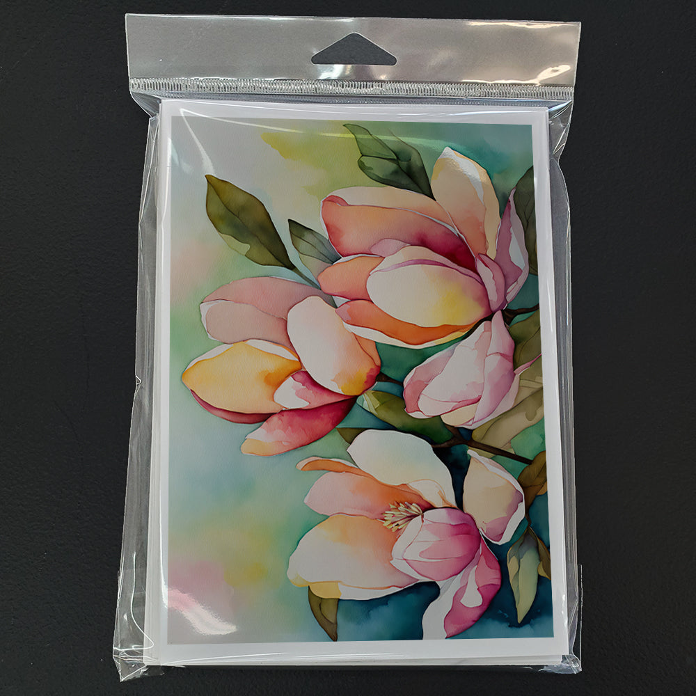 Mississippi Magnolia in Watercolor Greeting Cards Pack of 8