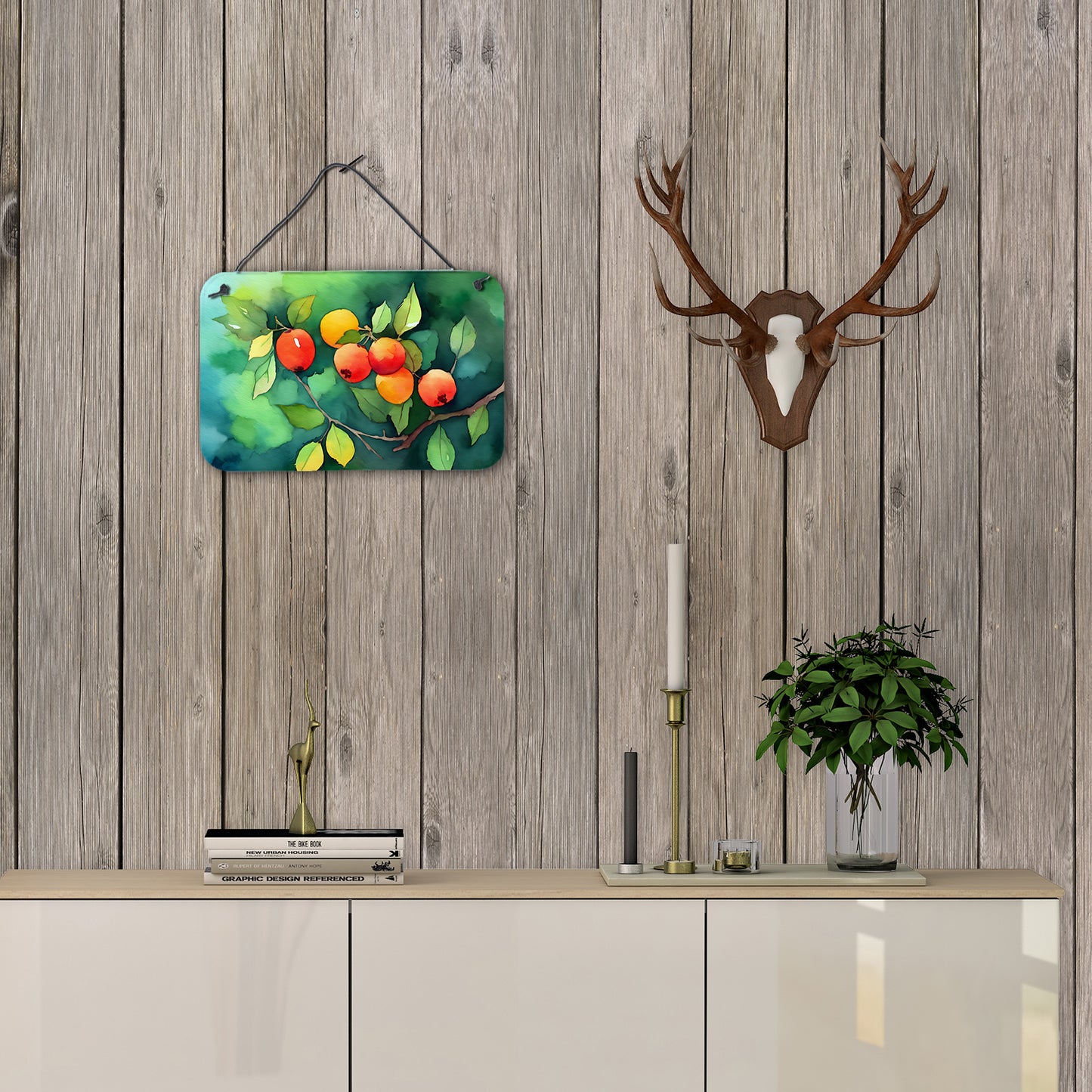 Missouri Hawthorns in Watercolor Wall or Door Hanging Prints