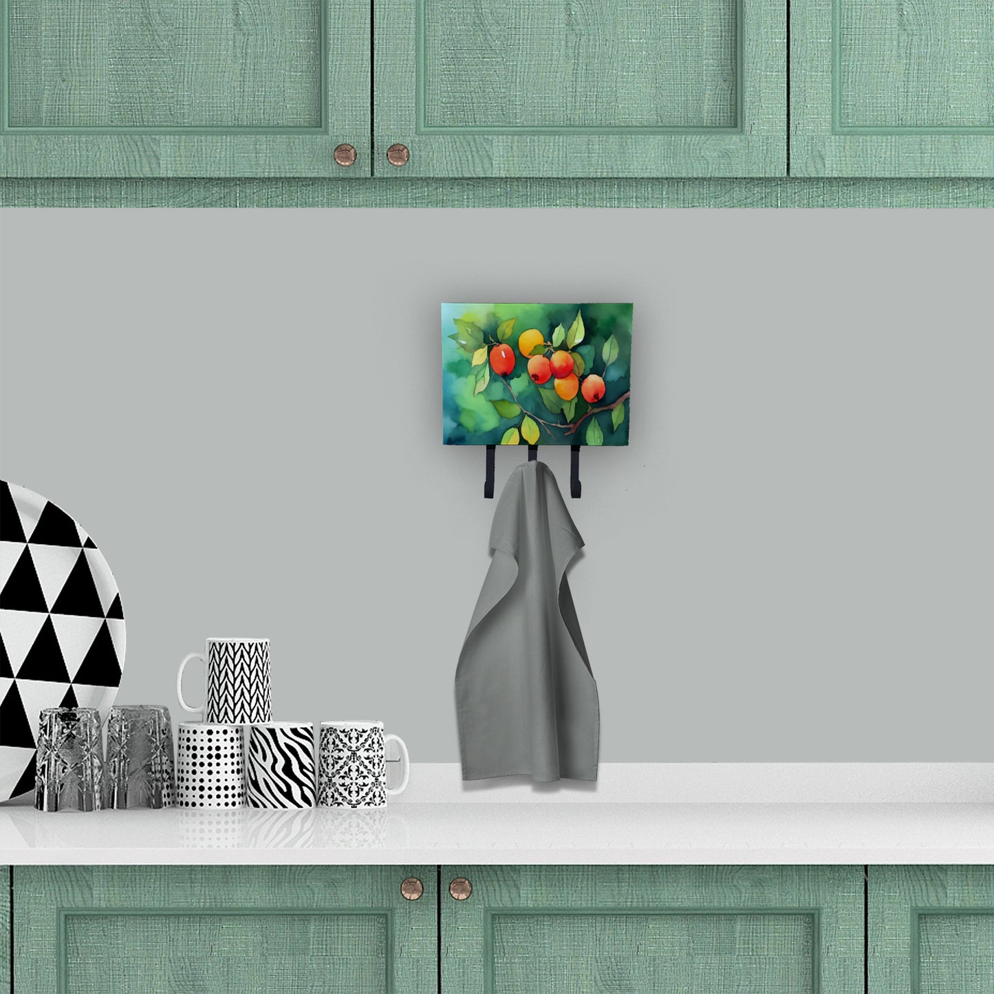 Missouri Hawthorns in Watercolor Leash or Key Holder