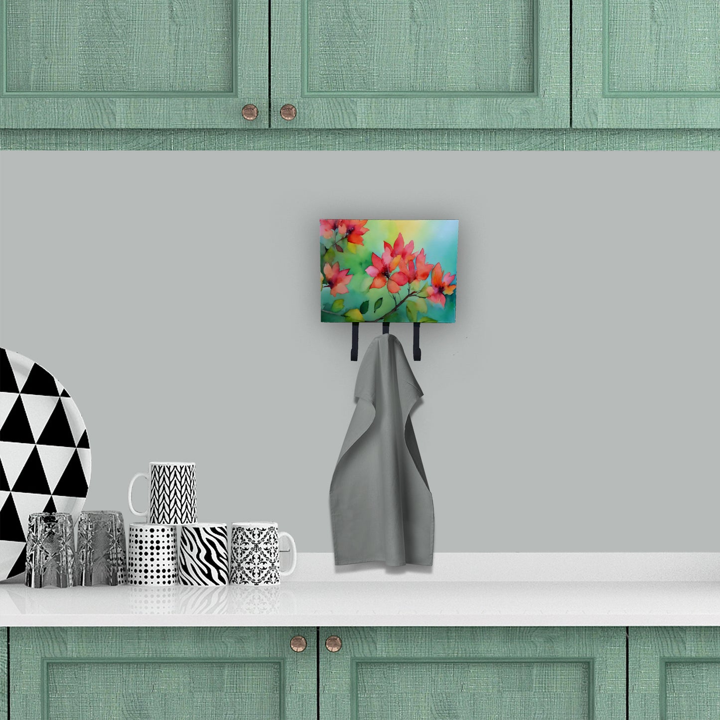 Missouri Hawthorns in Watercolor Leash or Key Holder