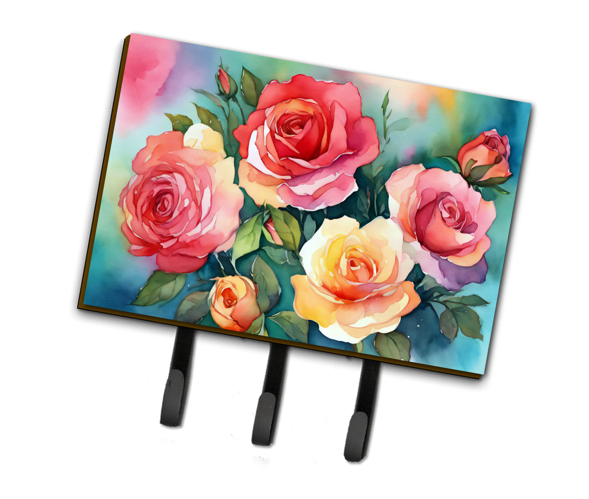 Buy this Oklahoma Roses in Watercolor Leash or Key Holder