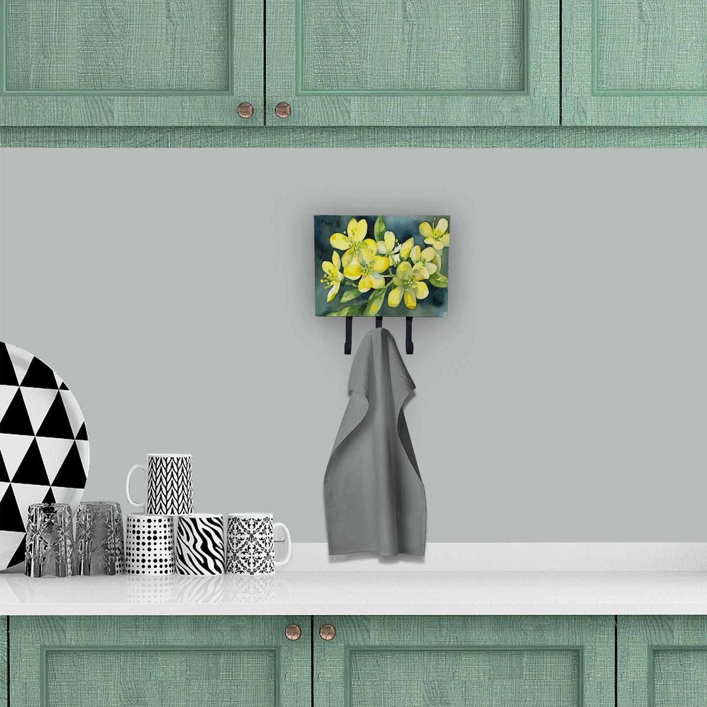 South Carolina Yellow Jessamine in Watercolor Leash or Key Holder