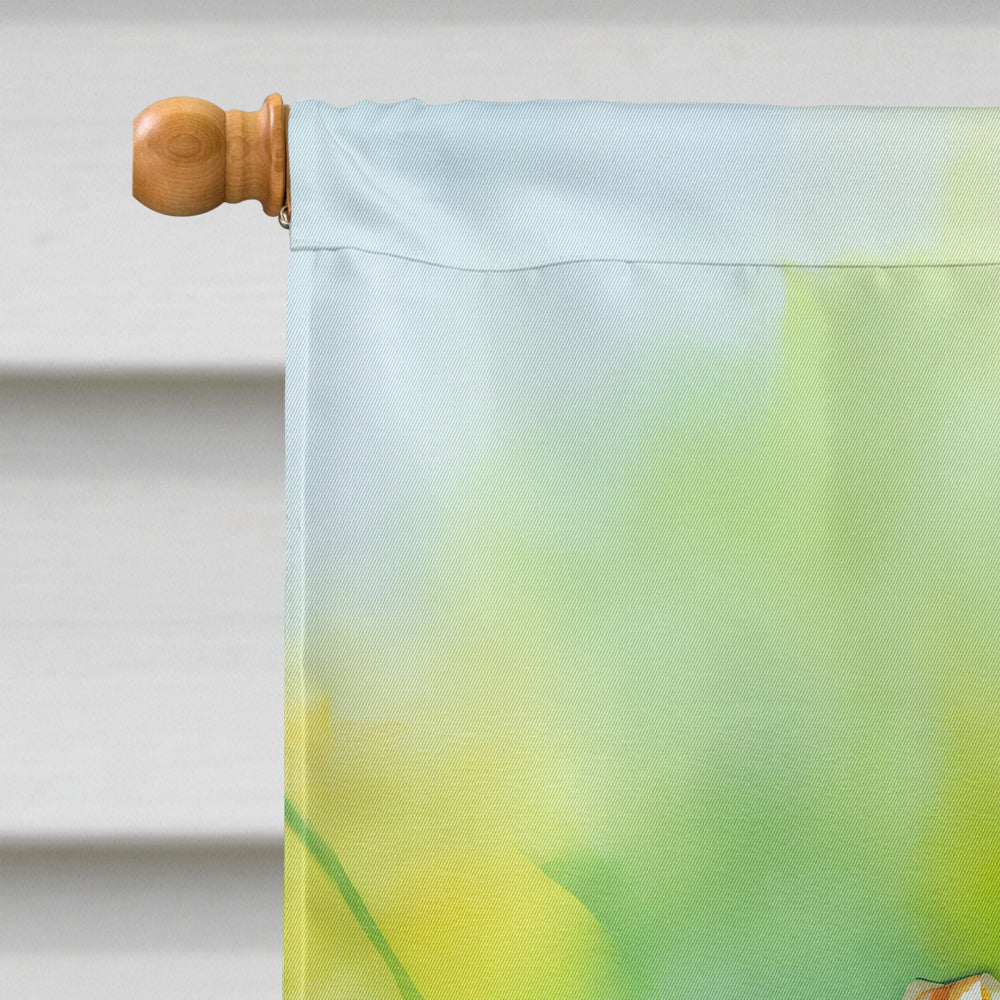 Utah Sego Lilies in Watercolor House Flag