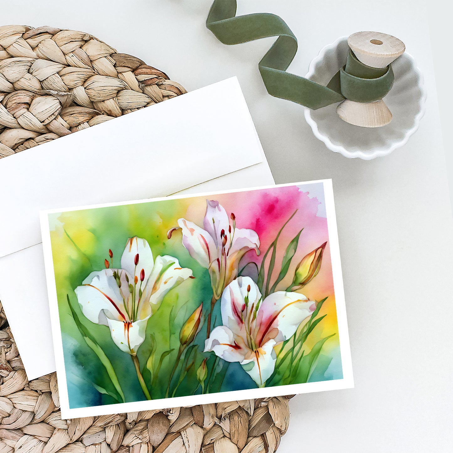 Utah Sego Lilies in Watercolor Greeting Cards Pack of 8