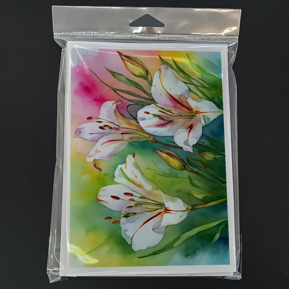 Utah Sego Lilies in Watercolor Greeting Cards Pack of 8