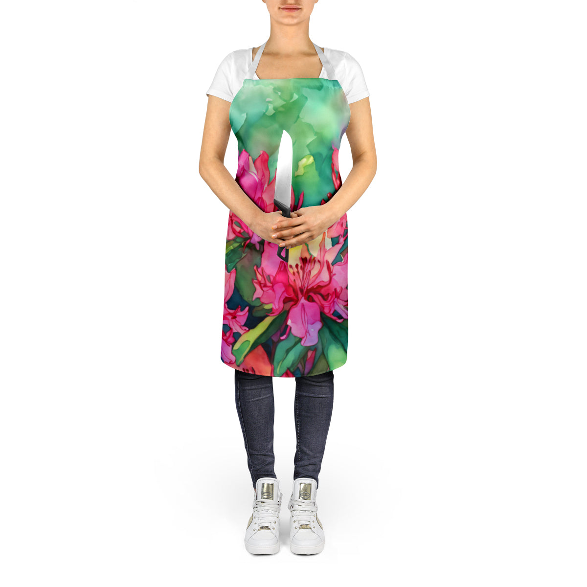 West Virginia Rhododendrons in Watercolor Apron