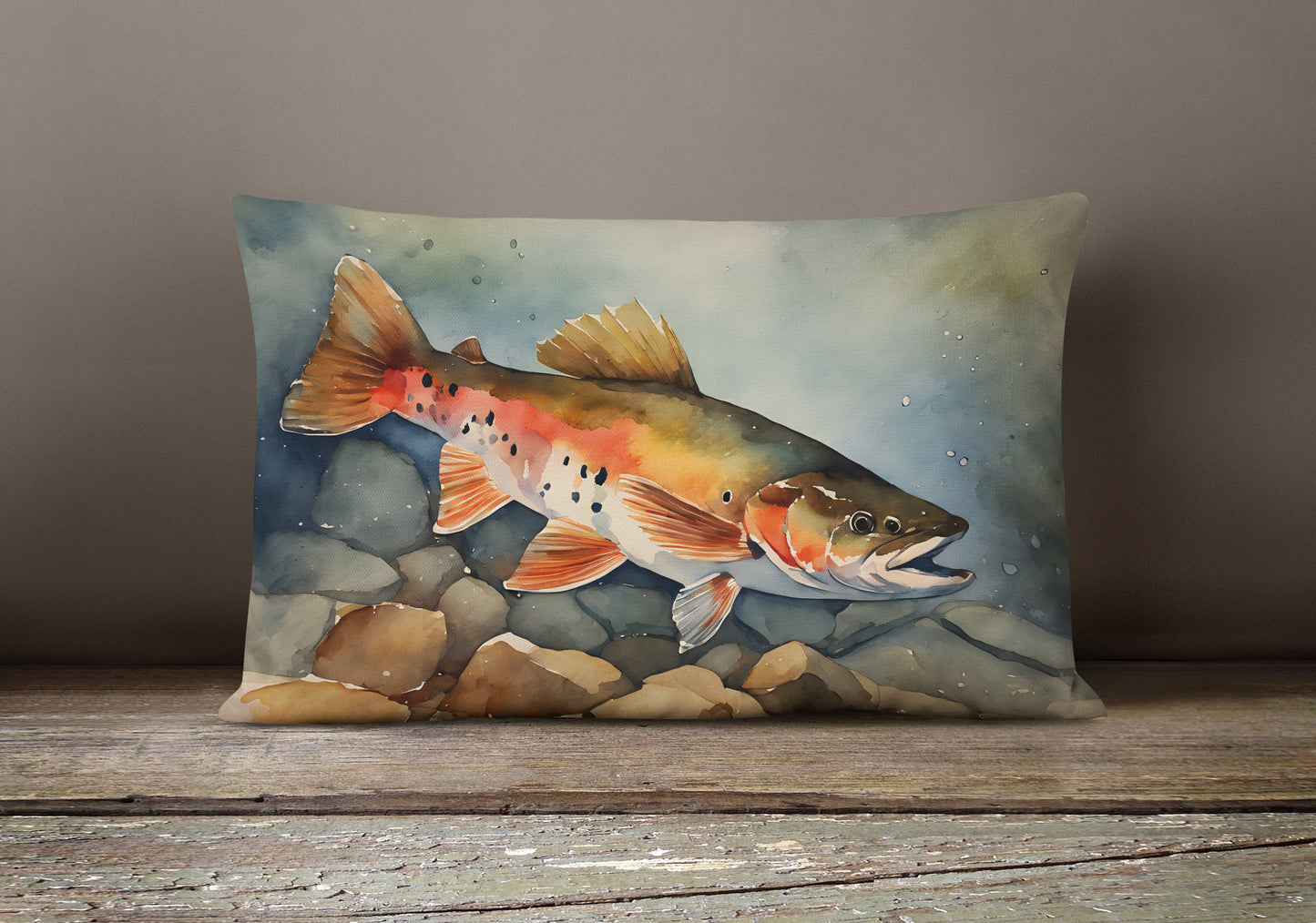 Brook Trout Throw Pillow