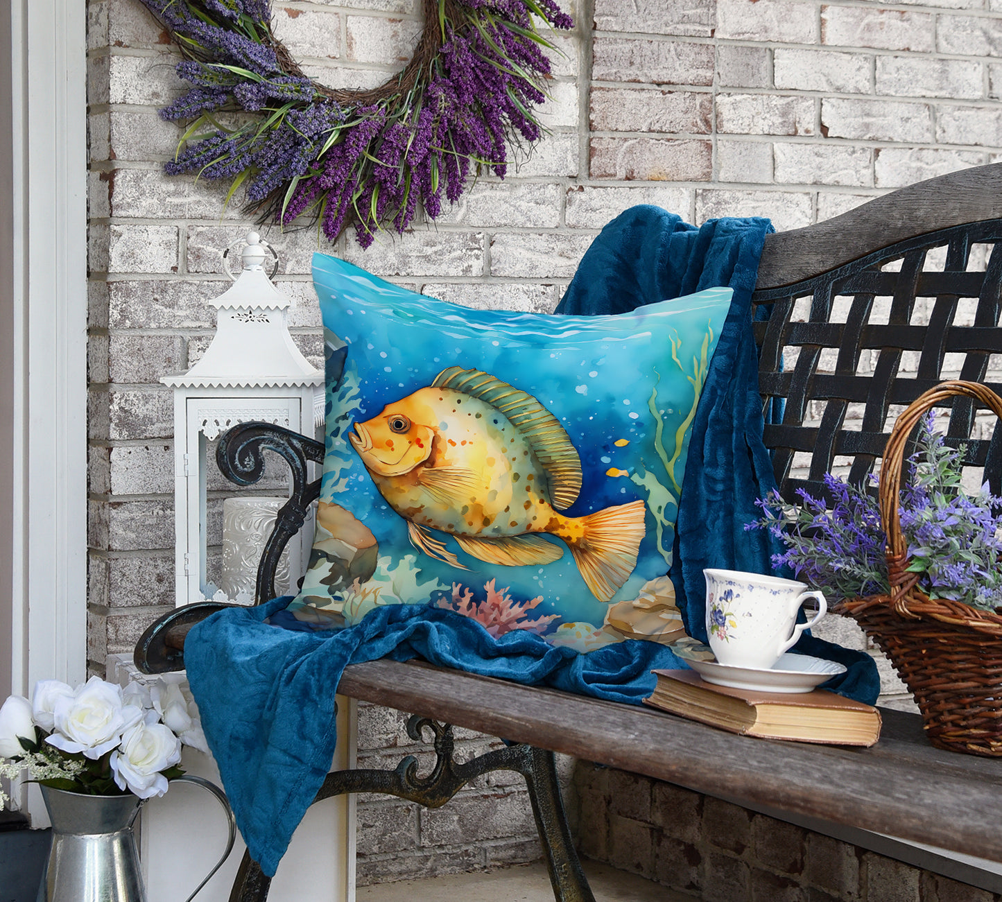 Flounder Throw Pillow