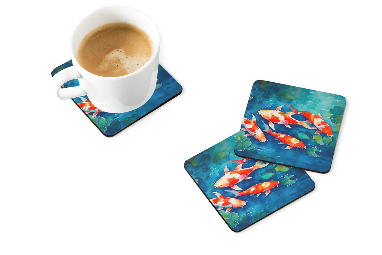 Koi Fish Foam Coasters