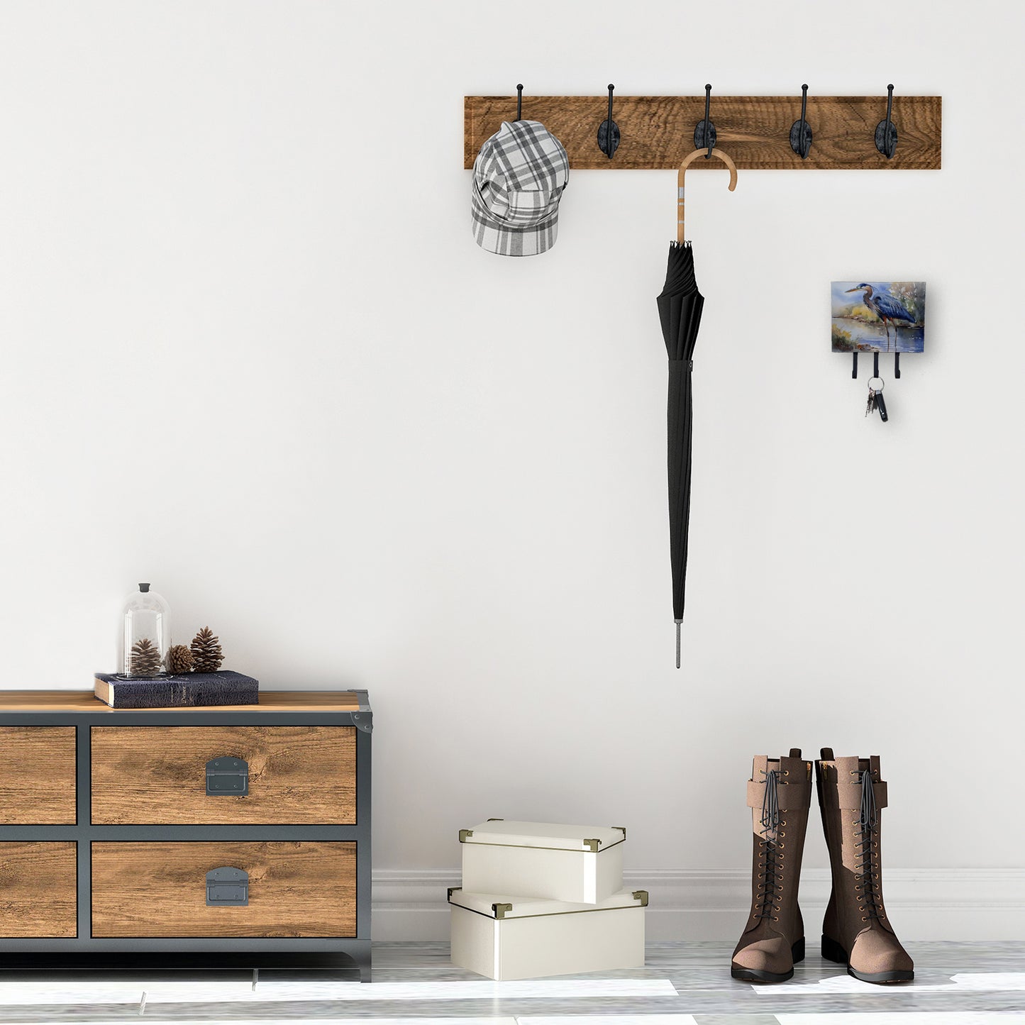 Blue Heron Leash or Key Holder