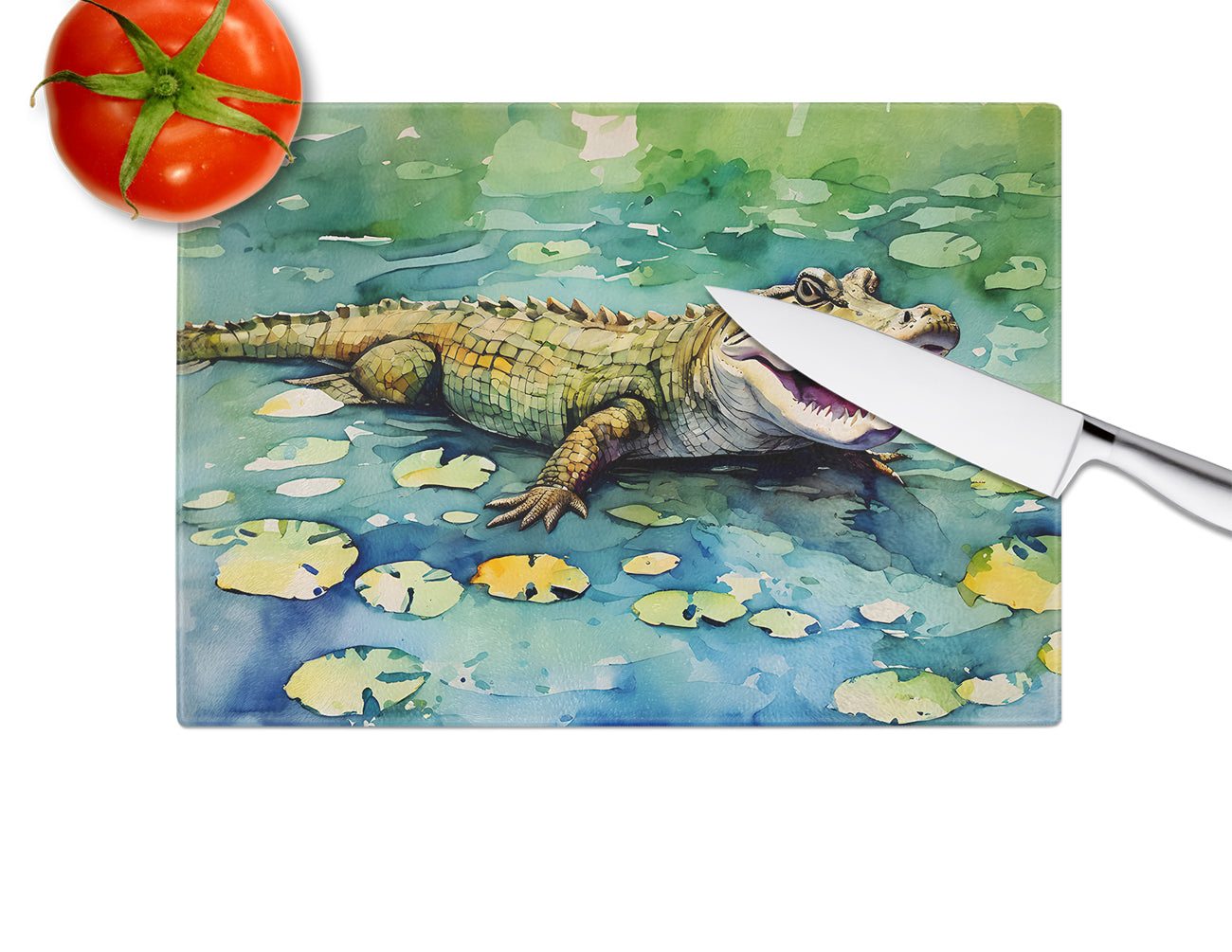 Alligator Glass Cutting Board