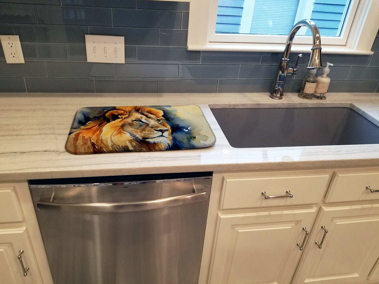 Lion Dish Drying Mat