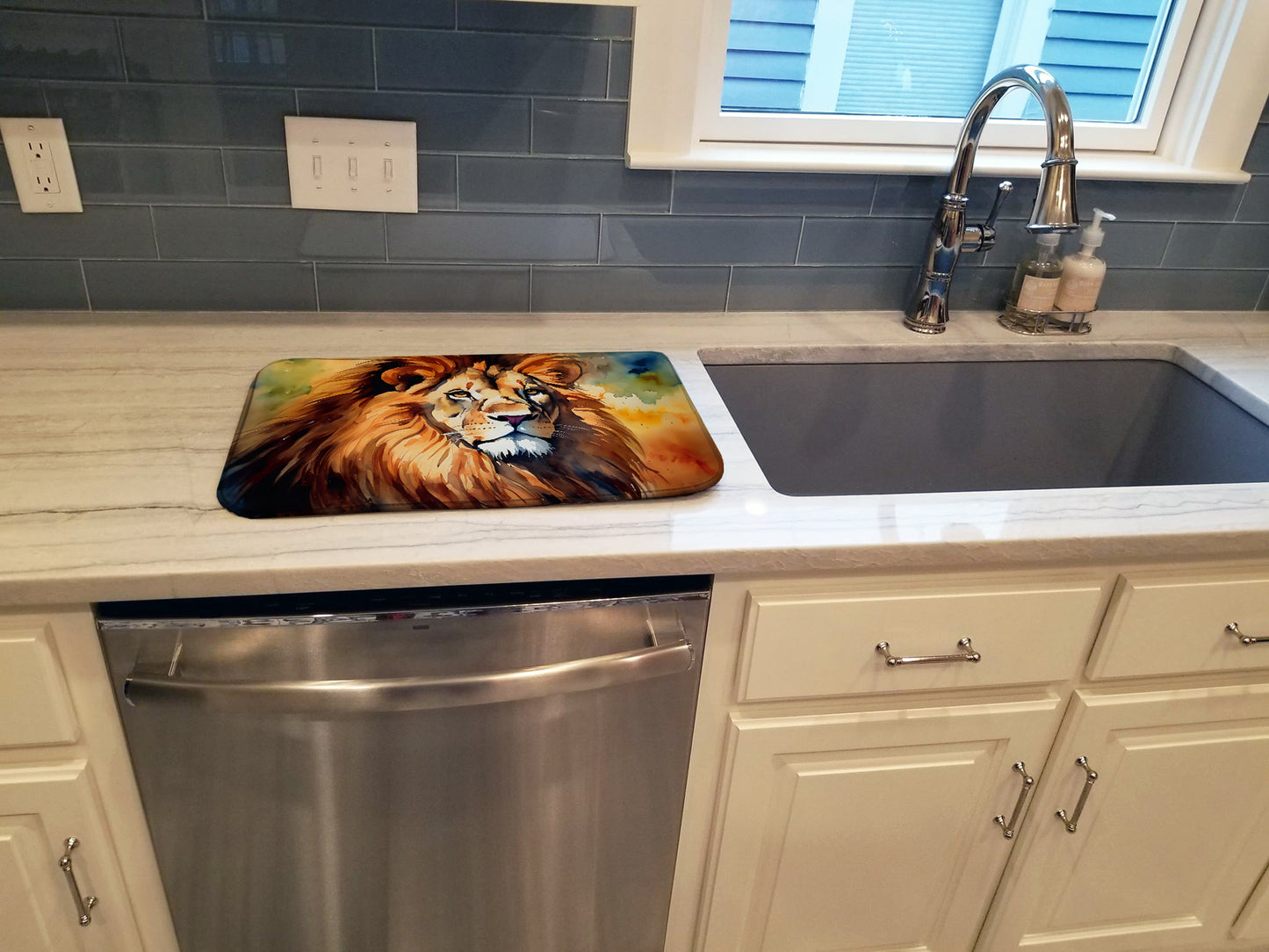 Lion Dish Drying Mat