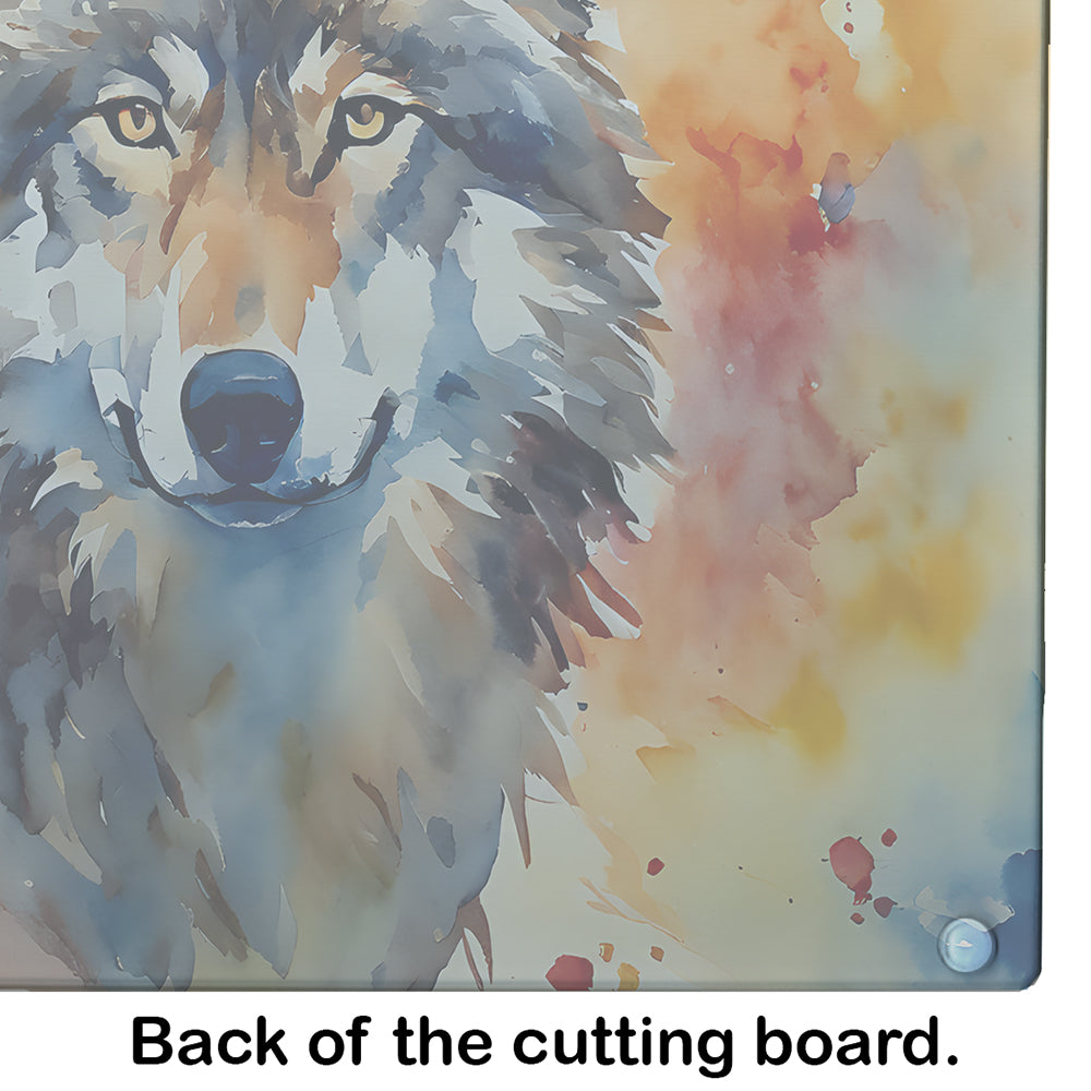 Wolves Wolf Glass Cutting Board