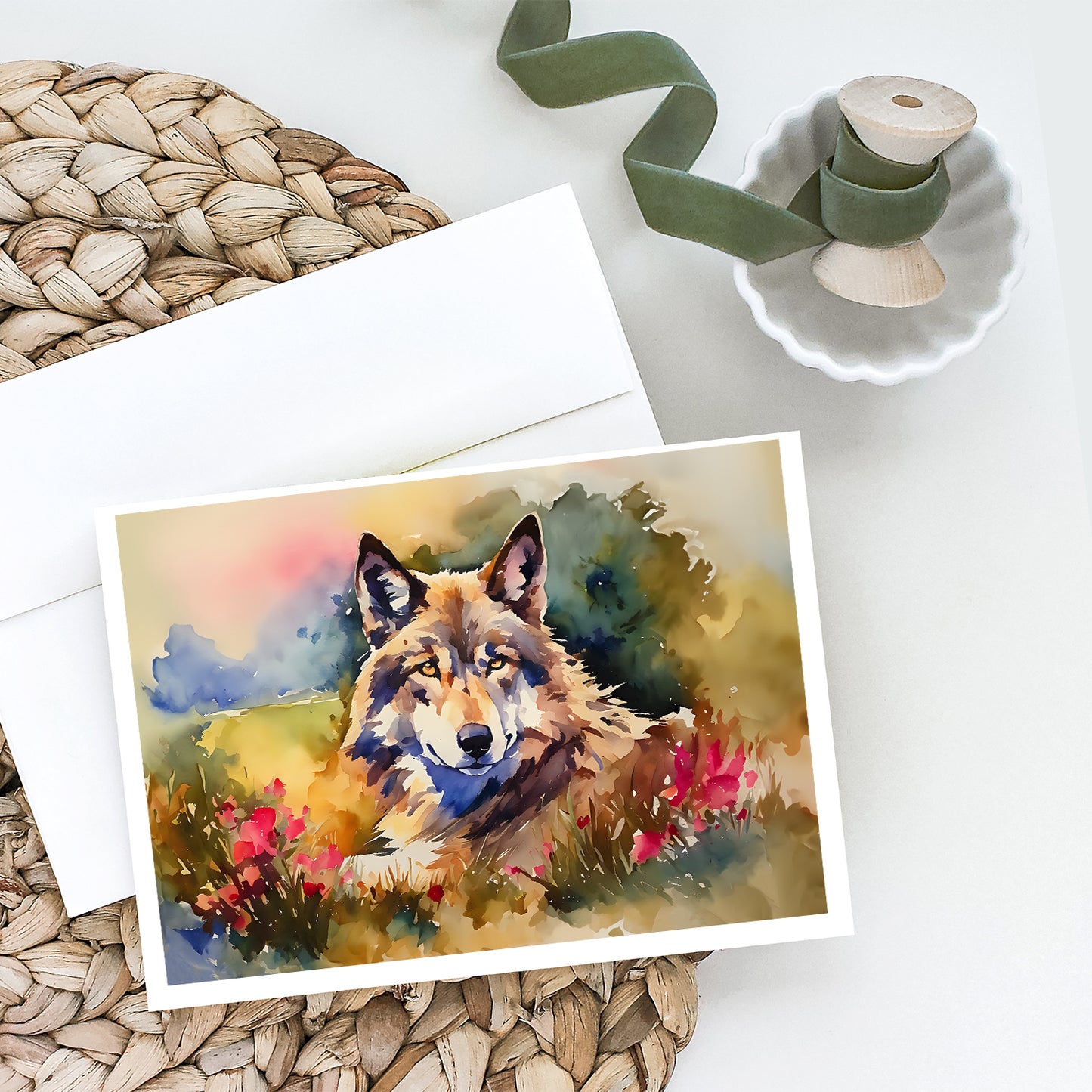Wolves Wolf Greeting Cards Pack of 8