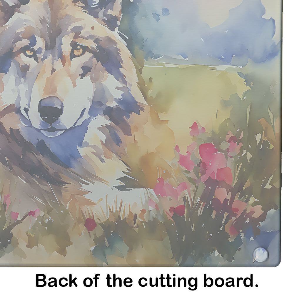 Wolves Wolf Glass Cutting Board