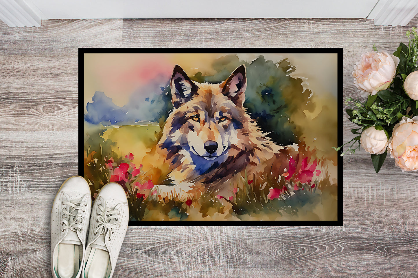 Wolves Wolf Doormat