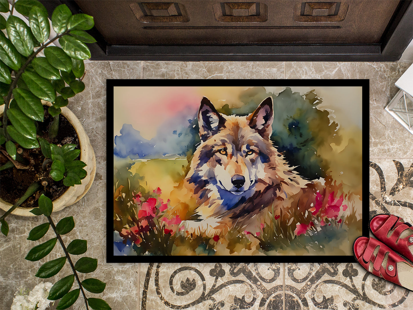 Wolves Wolf Doormat