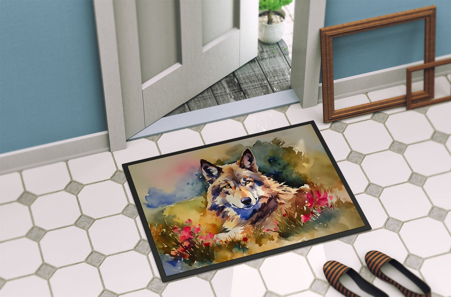 Wolves Wolf Doormat