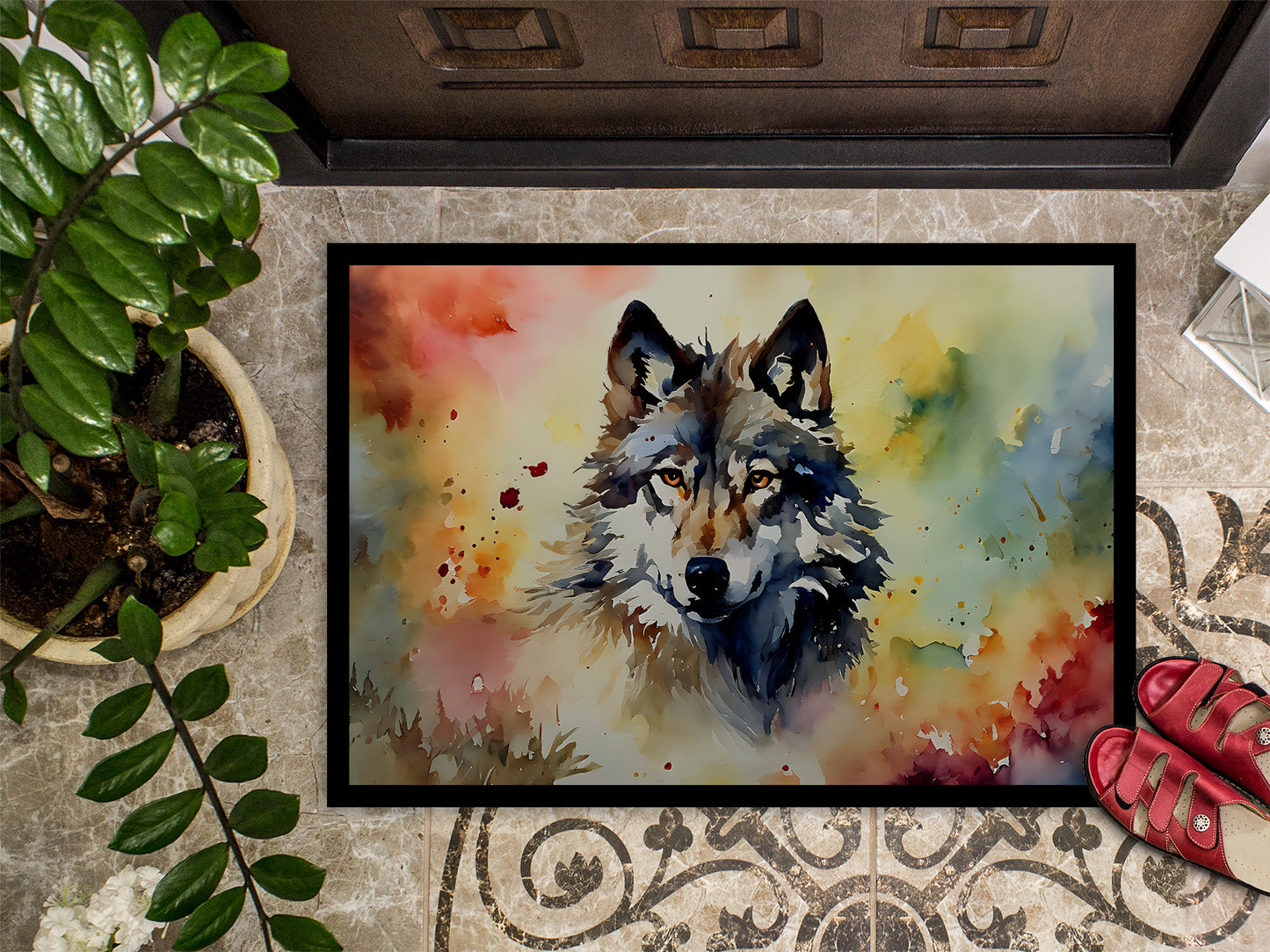 Wolves Wolf Doormat