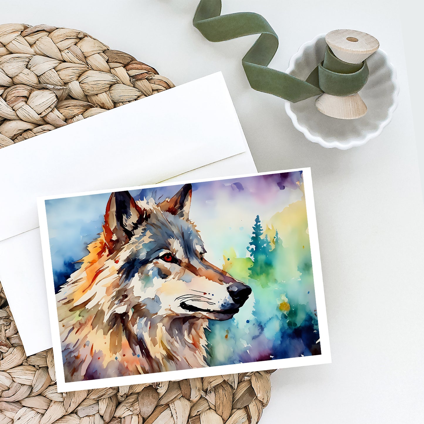 Wolves Wolf Greeting Cards Pack of 8