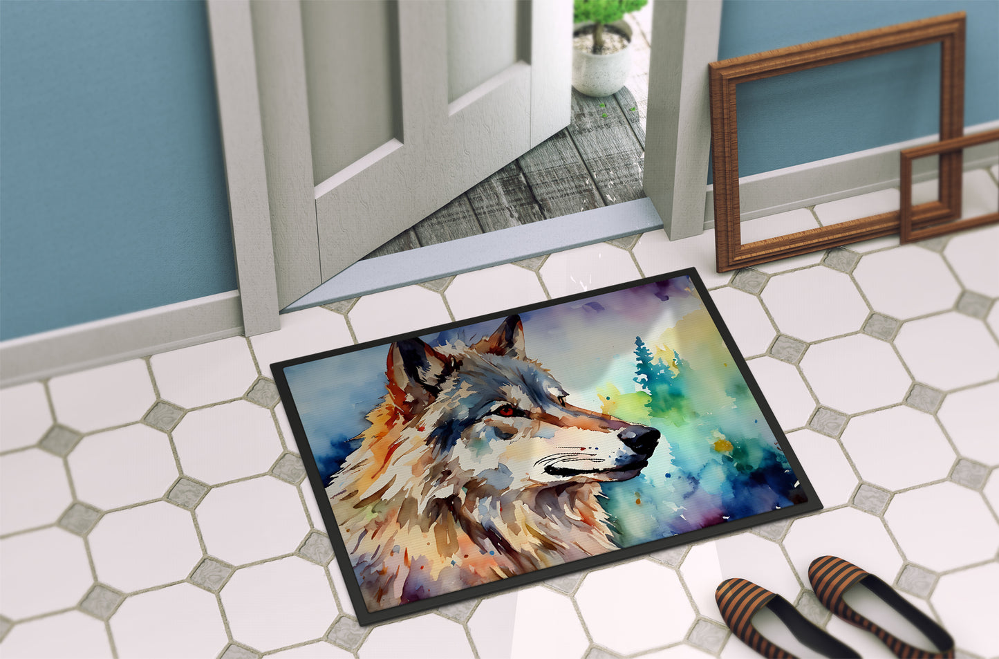 Wolves Wolf Doormat