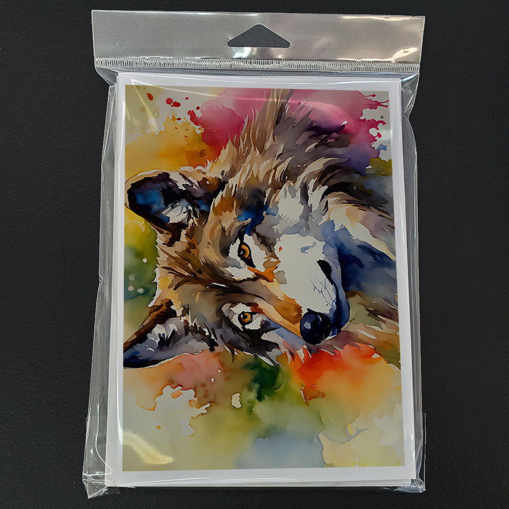 Wolves Wolf Greeting Cards Pack of 8