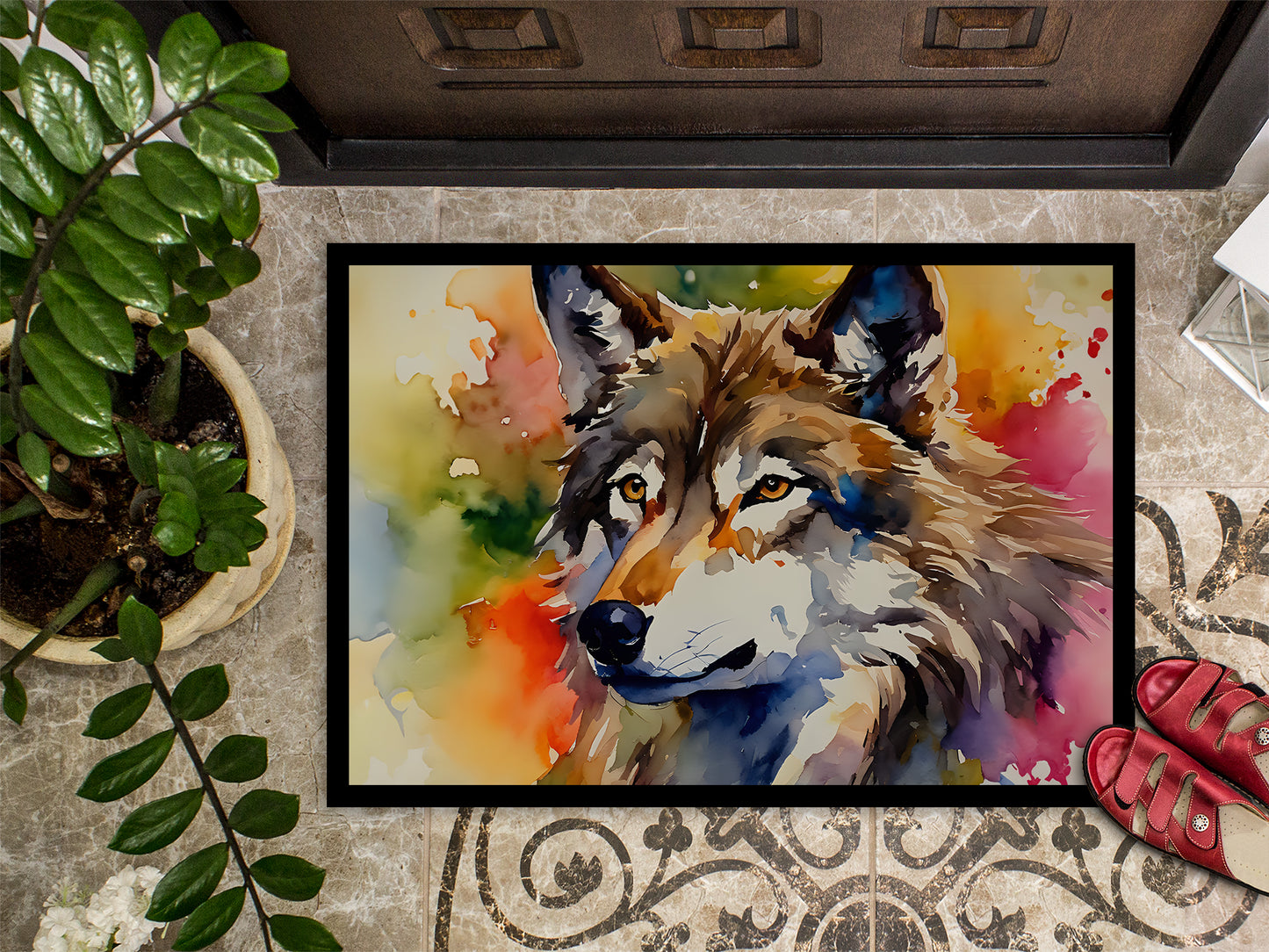 Wolves Wolf Doormat