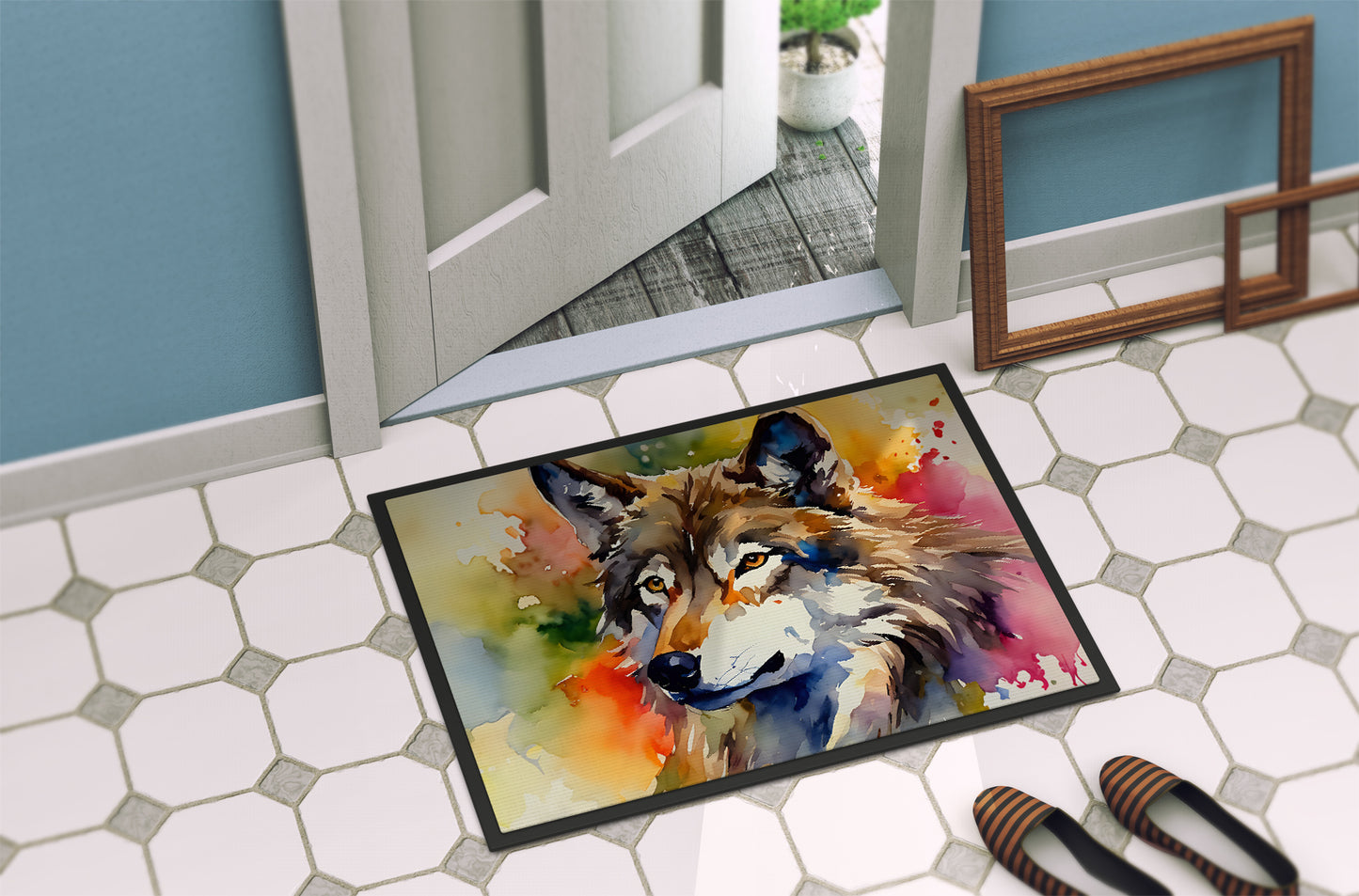 Wolves Wolf Doormat