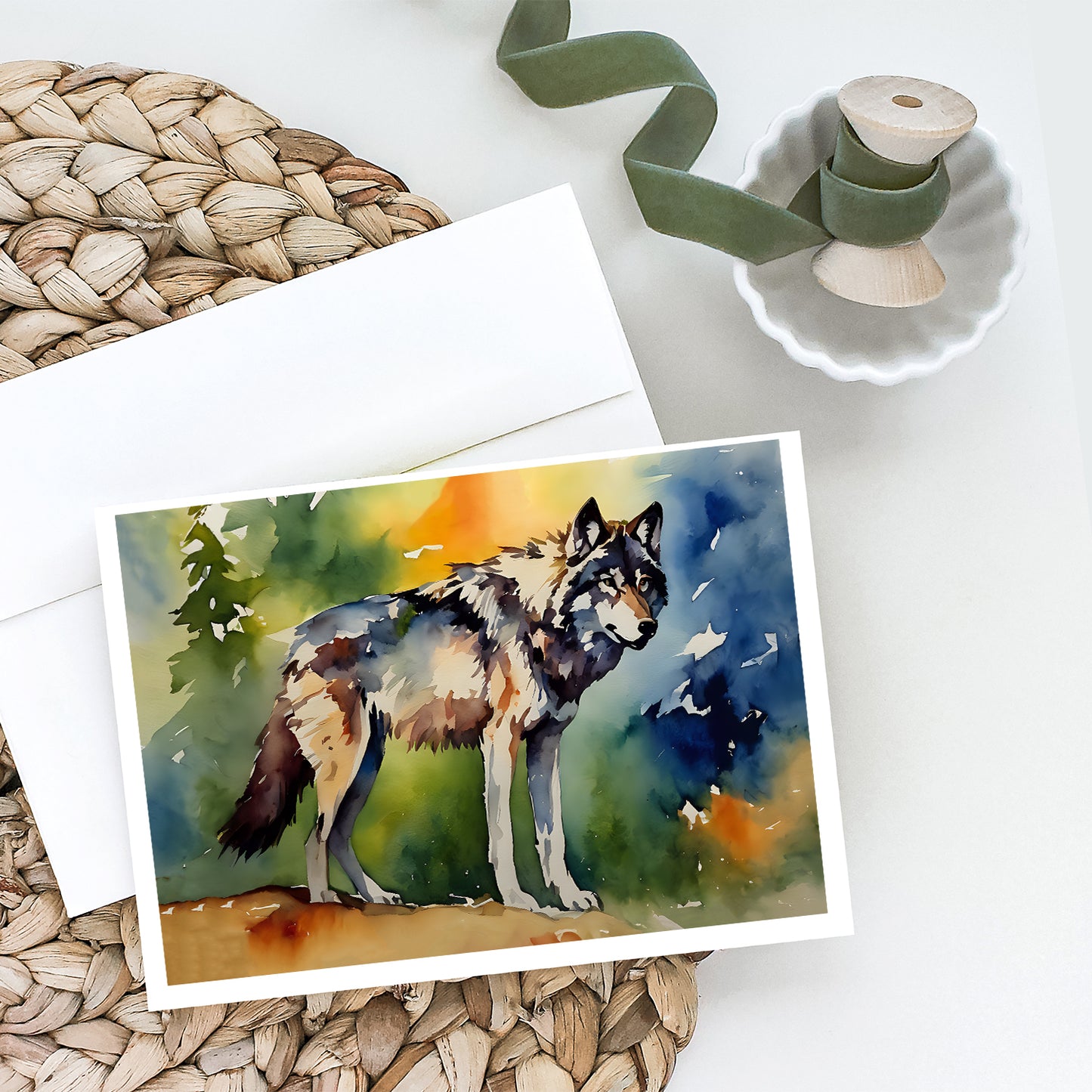Wolves Wolf Greeting Cards Pack of 8